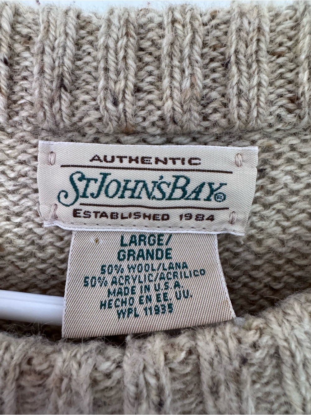 Men's St. John’s Bay Wool Blend Crewneck Sweater Large - Picture 2 of 6
